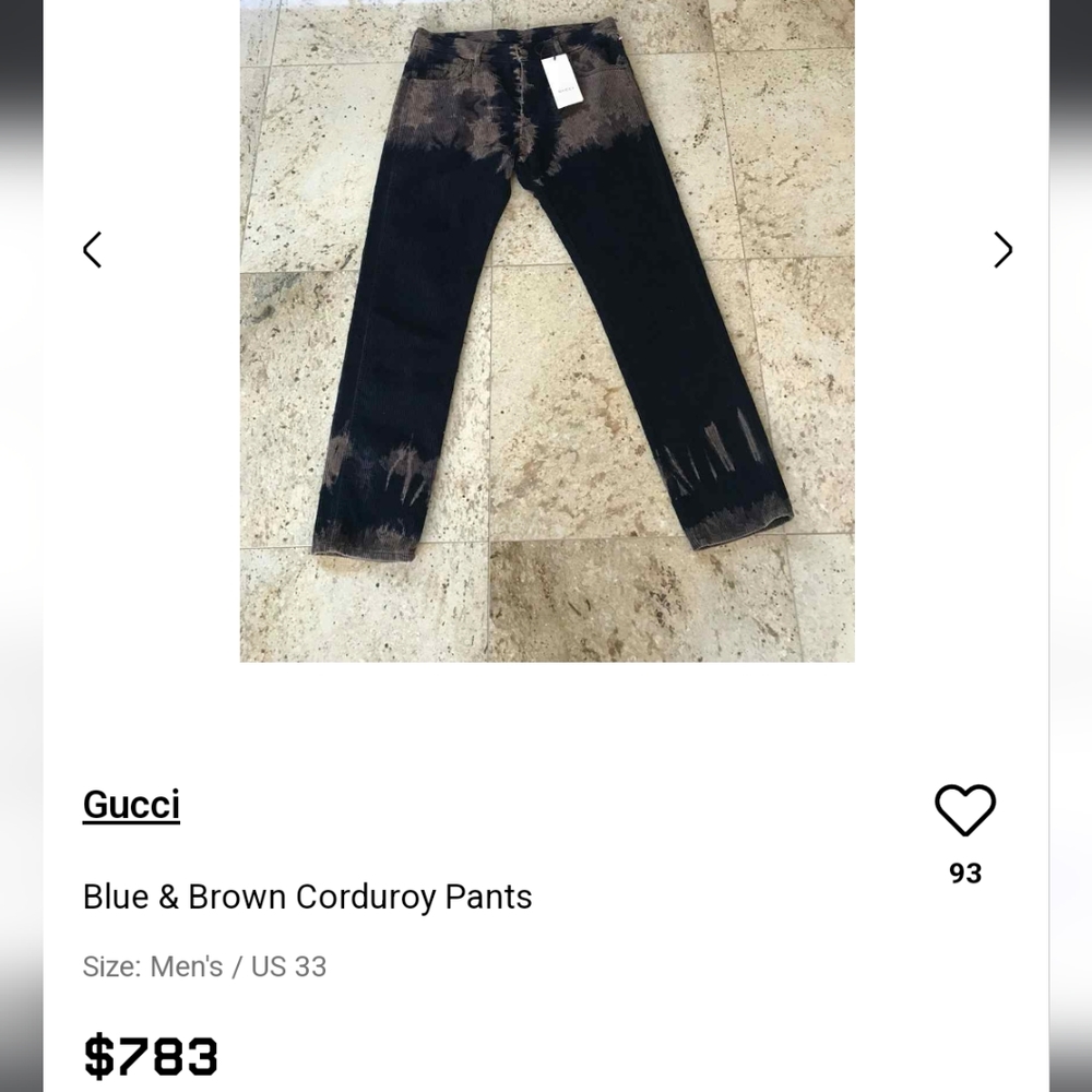 Gucci Corduroy Trousers***AS IS**